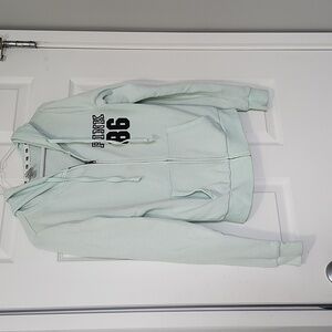 PINK 86 light lime green zippered hoodie